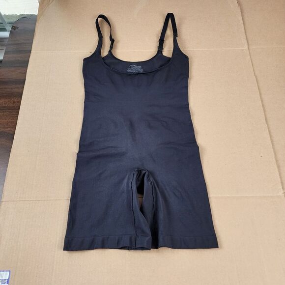 Maidenform Flexes Black Shape wear Stretch Jumpsuit Romper Size L - Picture 4 of 10